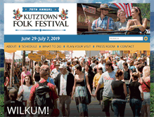 Tablet Screenshot of kutztownfestival.com